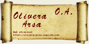 Olivera Arsa vizit kartica